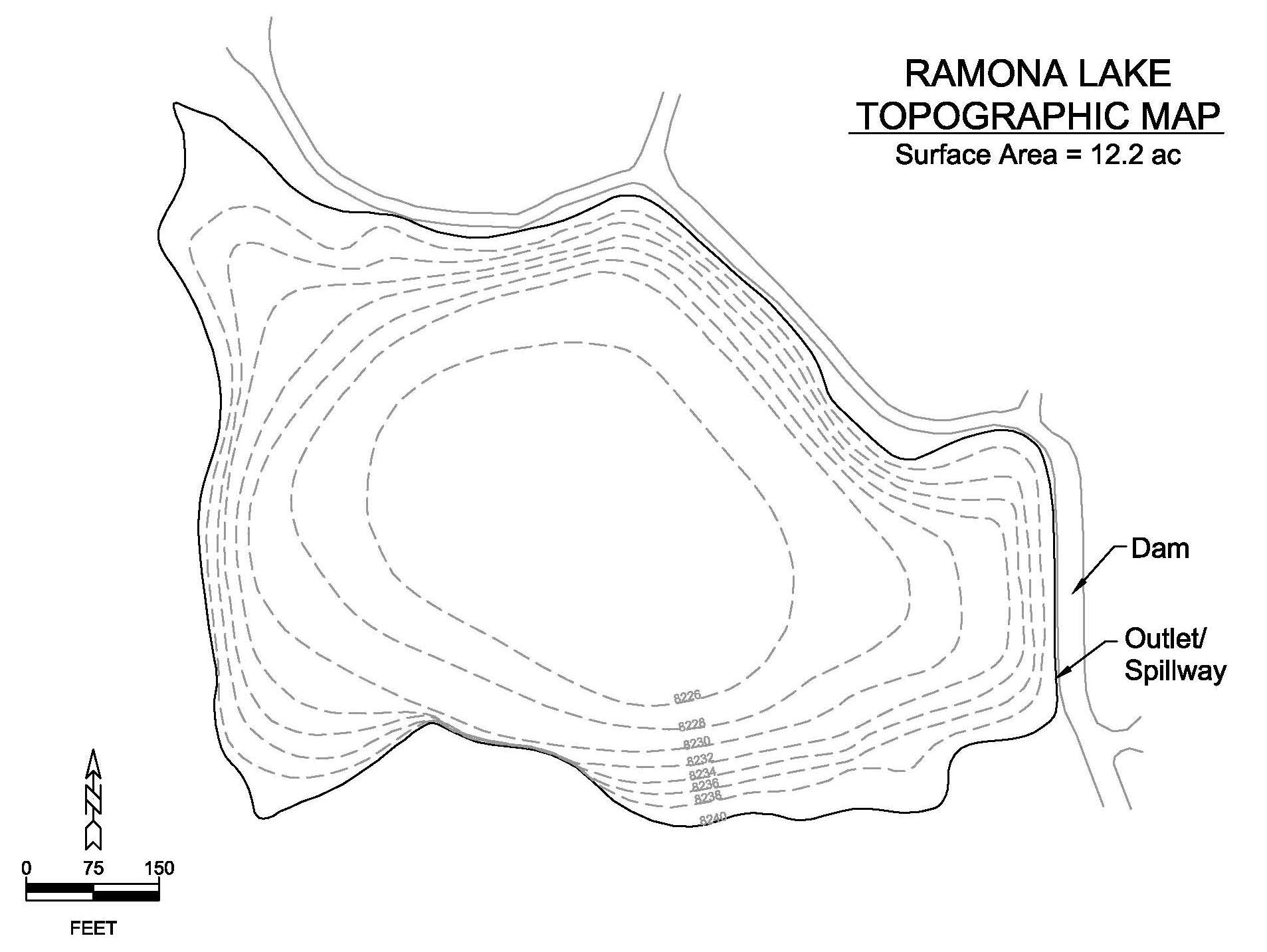 Ramona depth contour